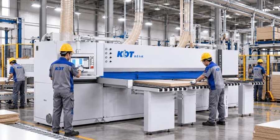 Máquina seccionadora de madera horizontal en línea de producción industrial
